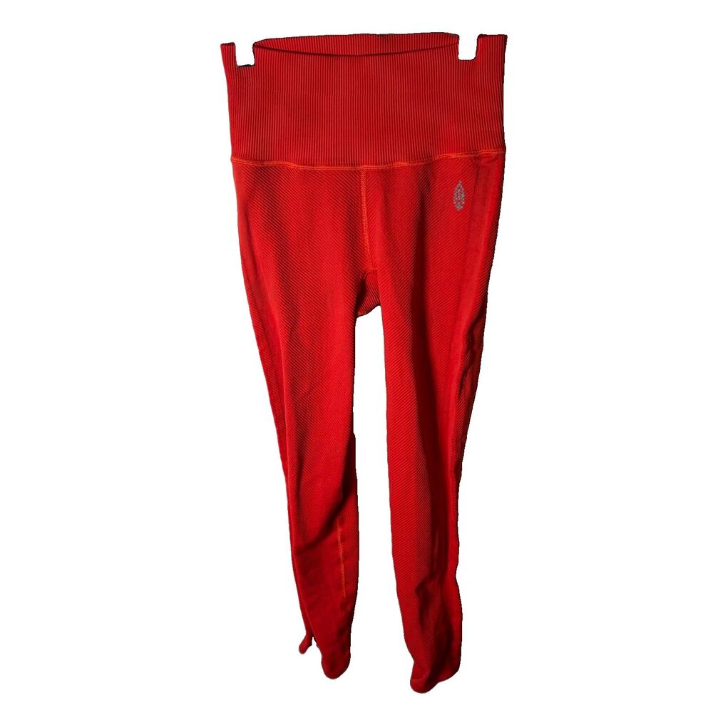 Free People Leggings Women's XS Ribbed Pull On Athletic Active Cropped